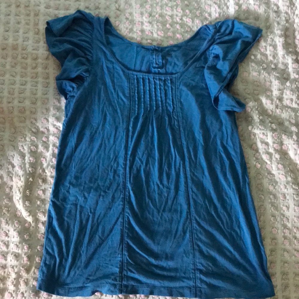 Pretty Gap Flutter Sleeve Smocked Top